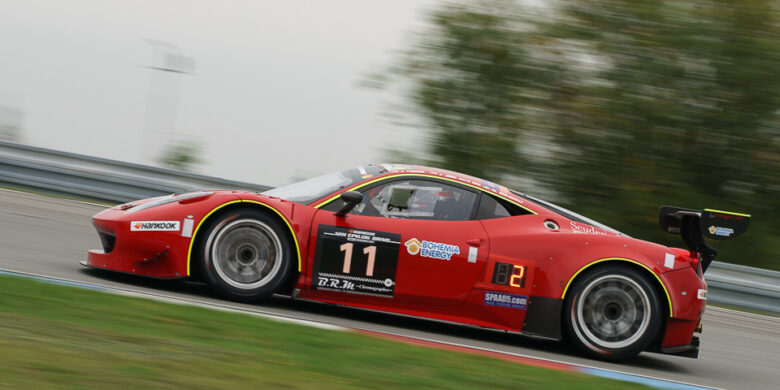 #11 A6, Scuderia Praha, Ferrari 458 Italia GT3 (4500cc), Czech Republic (CZEJiří Písařík, CZEJaromír Jiřík, NED Peter Kox, ITA Matteo Malucelli)