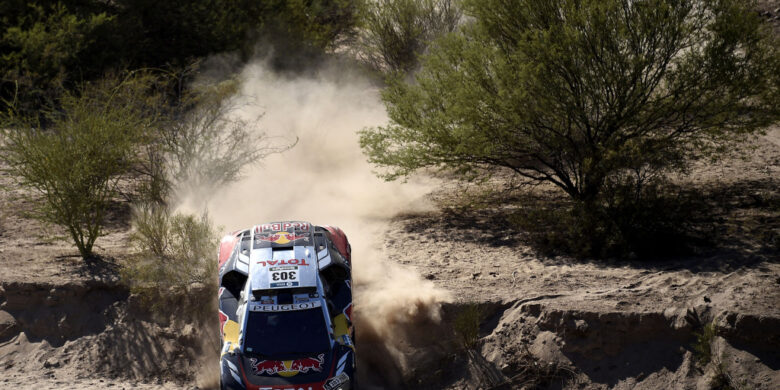 303 SAINZ Carlos (spa) CRUZ Lucas (spa) PEUGEOT action during the Dakar 2016 Argentina, Bolivia, Etape 9 / Stage 9, Belen - Belen, from January 12, 2016 - Photo DPPI