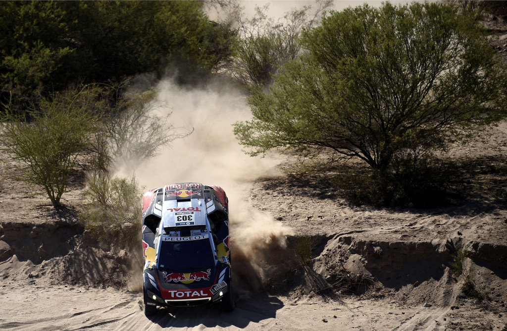 303 SAINZ Carlos (spa) CRUZ Lucas (spa) PEUGEOT action during the Dakar 2016 Argentina, Bolivia, Etape 9 / Stage 9, Belen - Belen, from January 12, 2016 - Photo DPPI
