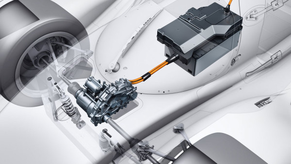 Schéma KERS na přední nápravě modelu 919 Hybrid