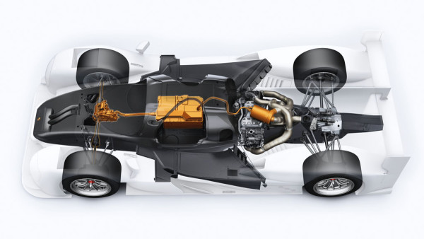 Schéma svou systémů rekuperace energie u 919 Hybrid