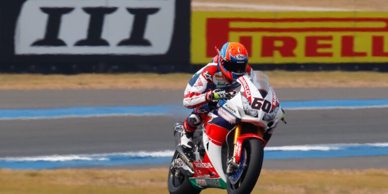#60 Michael van der Mark (NED), Honda CBR1000RR SP, Honda World Superbike Team – vítěz kvalifikace v Thajsku