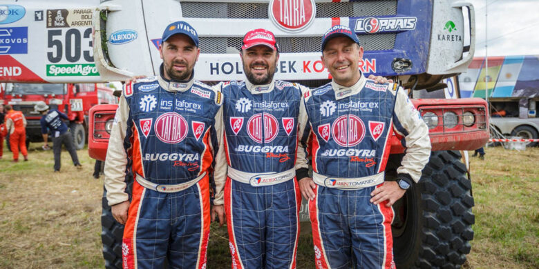 Nejlepší česká posádka kamionů #503 zleva Jiří Stross Loprais Aleš, Jan Tománek (CZE/Tatra Buggyra Racing), foto Buggyra Media