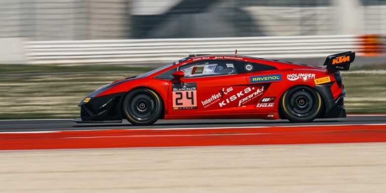Tomáš Enge a Caitlin Wood (AUS), Lamborghini Gallardo R-EX, Reiter Young Stars, Blancpain GT Series Endurance Cup