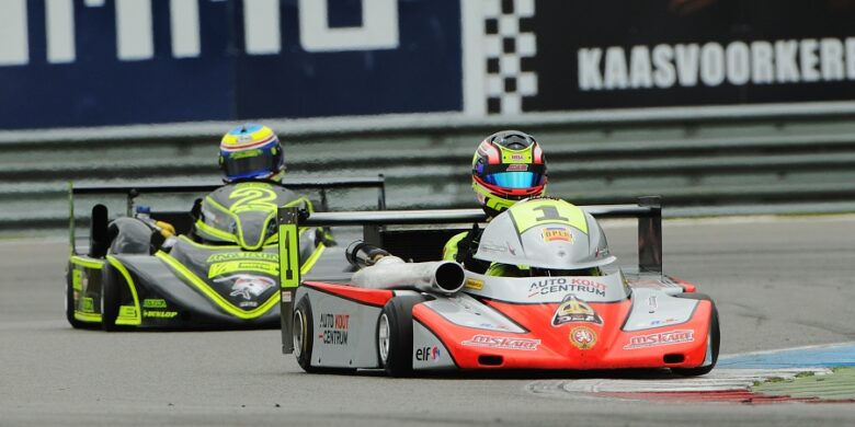#1 Adam Kout (MS Kart/DEA) ve vedení v rpběhu první uávodu, Assen (foto: Vratislav Ondráček)