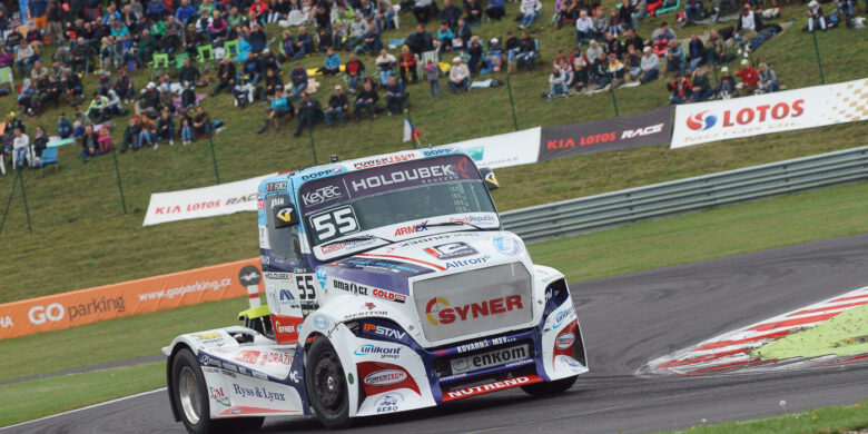 #55 Adam Lacko (CZE), BUGGYRA INTERNATIONAL RACING SYSTEM (CZE), Freightliner, FIA ETRC (European Truck Racing Championship) Most (foto: Milan Spurný)