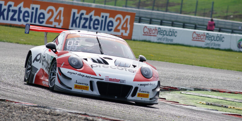 #99 Precote Herberth Motorsport, DEU, Porsche 911 GT3 R, Robert Renauer(DEU), Mathieu Jaminet (FRA) Most 2018 (foto: Milan Spurný)