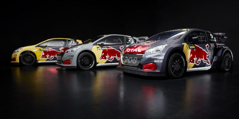 Tři rallykrosové speciály továrního týmu Peugeot Total pro sezonu 2018