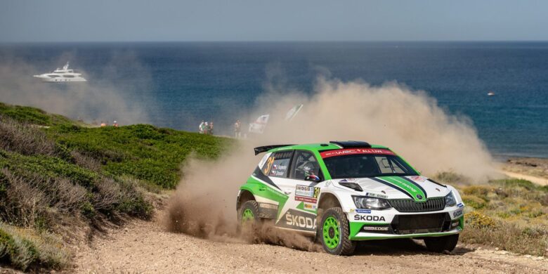 ++Popis fota: Tovární posádka Jan Kopecký a Pavlem Dreslerem, Škoda Fabia R5