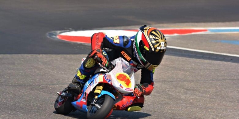 Matyáš Pálka v závodě mistrovství Evropy minibiků na italském okruhu Franciacorta