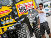 Martin Macík u svého kamionu LIAZ, Big Shock Racing