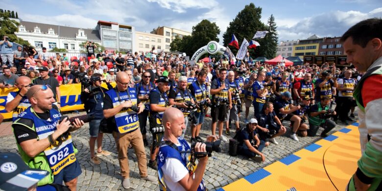Fotografové u cílové rampy Barum Rally Zlín 2019 (foto: Pavel Pustějovský)