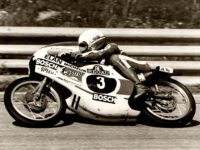 Johann Zemsauer na svém vlastním stroji s motorem Rotax o objemu 125 ccm v roce 1973 (foto: Artur Fenzlau)