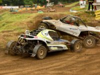 Havárie #12 Štětina Vladislav (CZ) a #37 Traubergs Ugis (LVA), Super Buggy, Poříčí nad Sázavou 2020 (foto: Pavel Pustějovský)