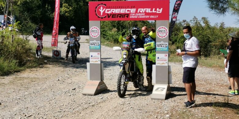 #34 Libor Podmol na startu Řecké rally (FIM Europe Cross Country Rally), Moto Racing Group